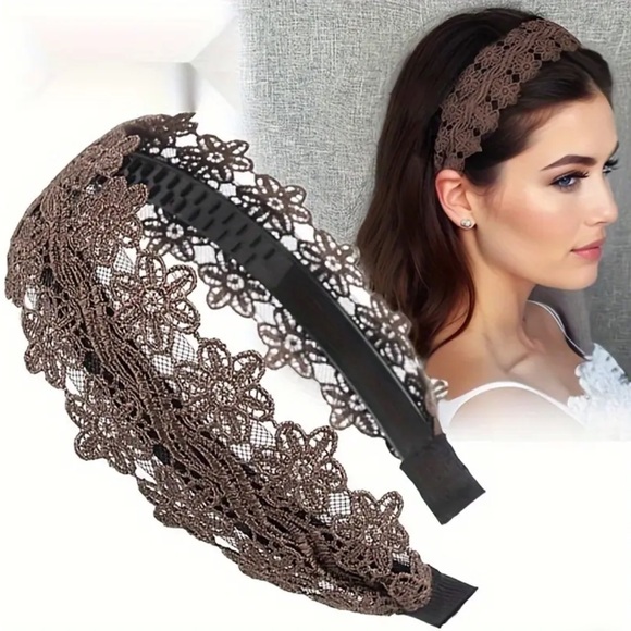 Whimsy_and_Lily Accessories - 💖 3/$30 💖 Brown Lace Headband